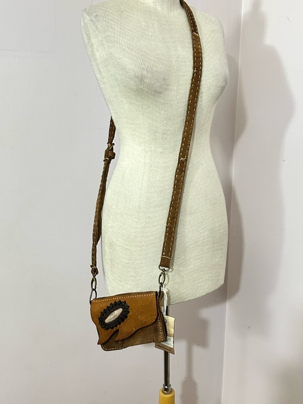 Handmade Buffalo Leather Mini Crossbody - Picture 7 of 9